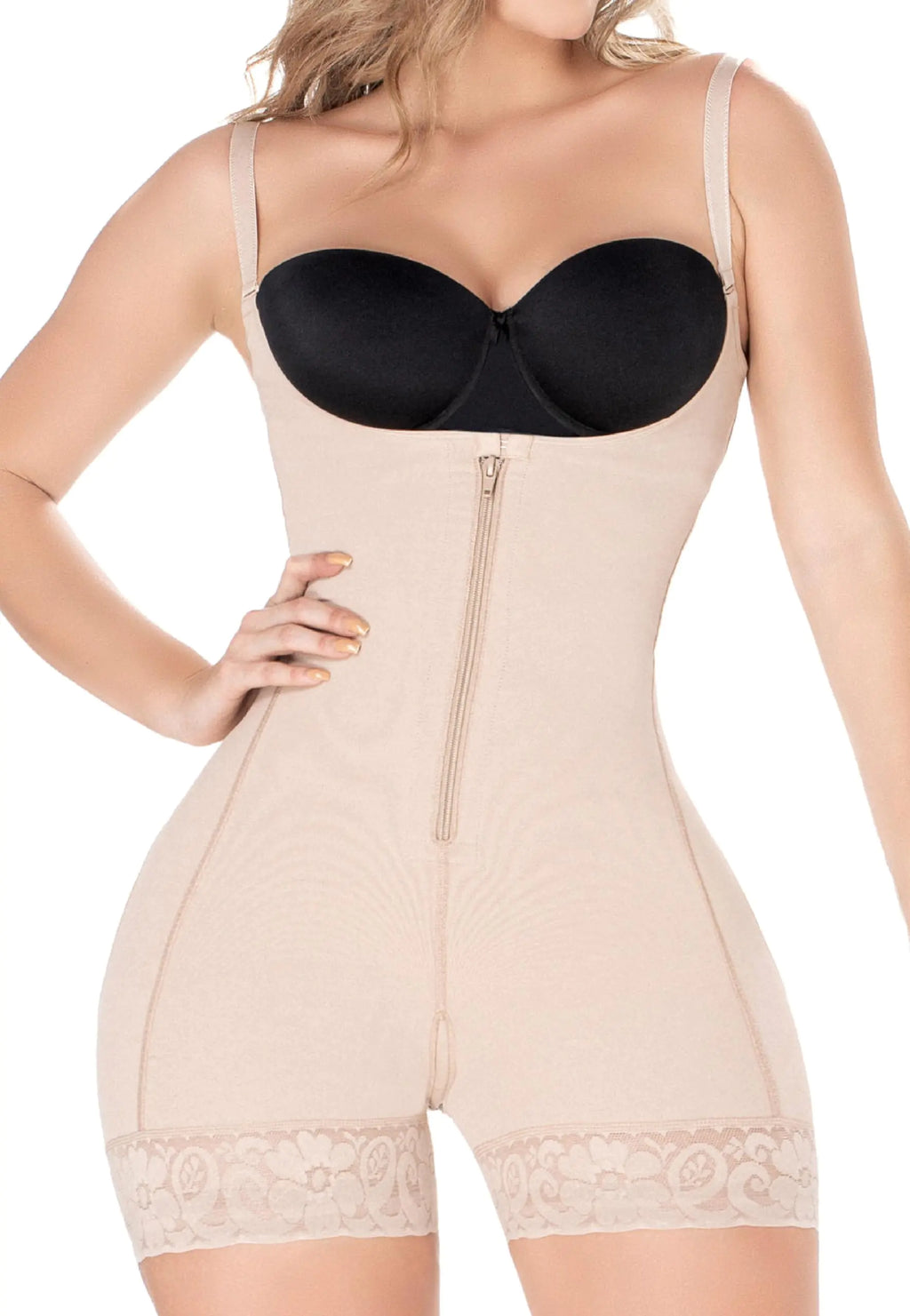 DIANE & GEORDI 2396 Fajas Colombianas Pospartum Tummy Control Body Shapers Shapewear for Women Girdle Beige XS